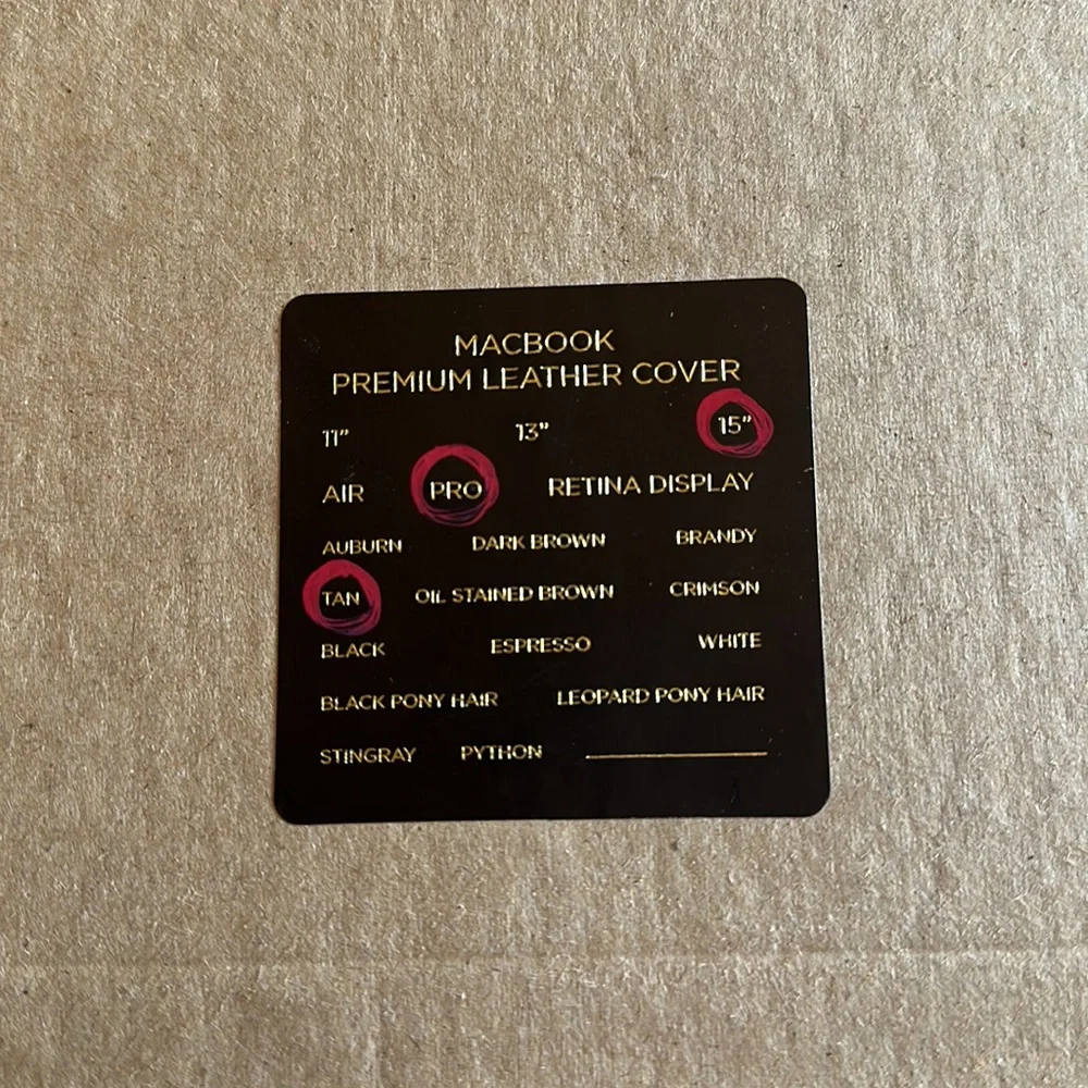 MacBook premium leather cover